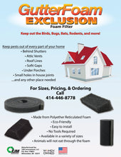 Load image into Gallery viewer, GutterFoam - Exclusion - Bat Foam - 10pc box